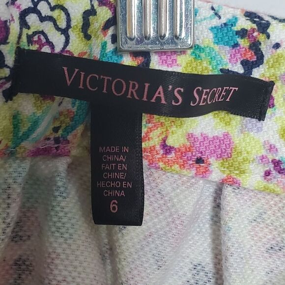 Victoria's Secret 6 Floral Print Skirt Bright Colorful Rainbow Spring - Picture 4 of 10